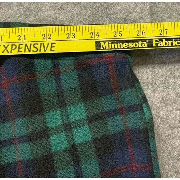 OLD NAVY Men's Christmas Pajama Set 4X Santa Green Plaid T-Shirt & Fleece Pants - Picture 12 of 14